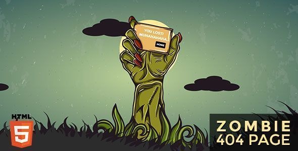 html5 - Zombie - Animated 404 Page