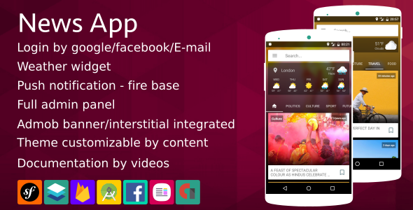 Script app android - app de noticias +painel admin