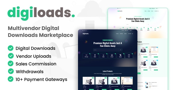 Script PHP - Mercado de downloads digitais - Marketplace digital Download